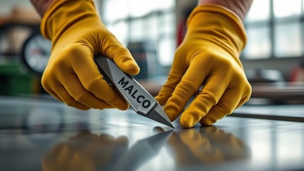 Malco Drip Edge Folding Tool in use with metal sheet