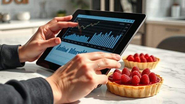 Transform tablet into kitchen TV decor with tablet on a marble table.