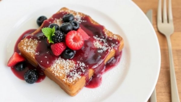 Sheet Pan French Toast With Mixed Berry Sauce