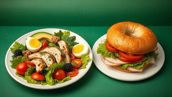 Circle Back Meal with sandwich, salad, bagel by Panera Bread.