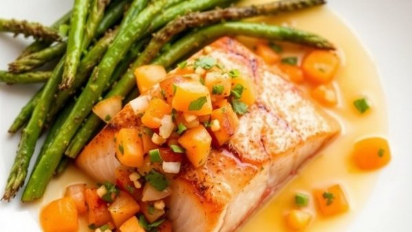 Roasted Salmon With Mandarin Salsa