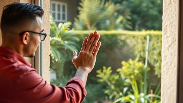 Professional demonstrates how to remove screen from window.
