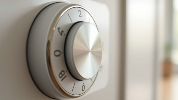 Thermostat control panel indicating thermopile voltage status.