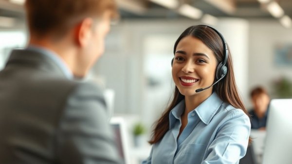 Support representative using AI for HVAC business solutions.