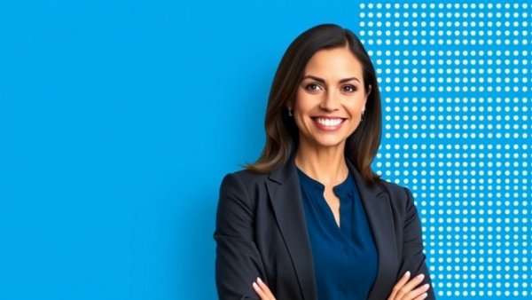 Woman smiling with bold graphic text, representing soft residential demand viewpoint.