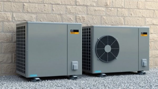 Outdoor heating units, electric heating surge, residential setup.