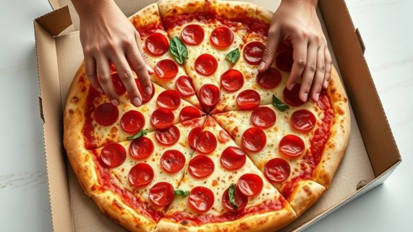 Blaze Pizza Free Large Pizza Offer with hands reaching for slices.