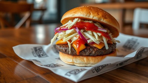 Delicious gourmet burger on limited-time winter menu.