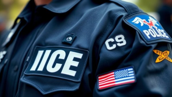 Minnesota ICE agent uniform close-up demonstrates community concerns.