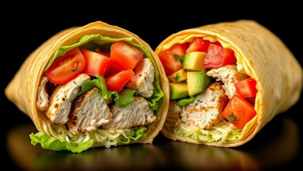 Dog Haus Collab Series 2026: Delicious chicken burrito with fresh ingredients.