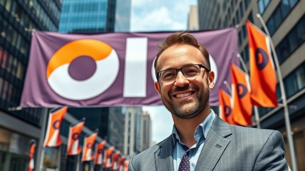 Businessman showing confidence in Olo's future strategy post-acquisition.