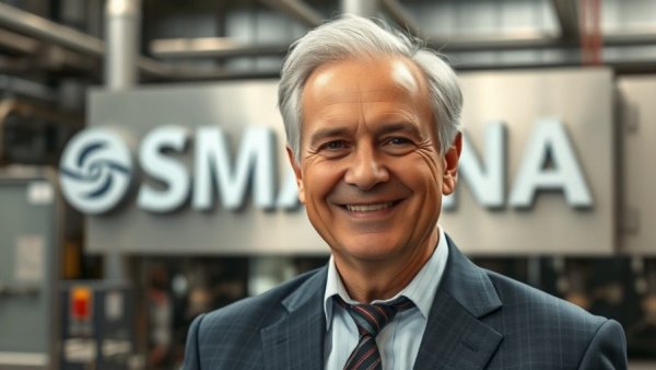 Frank Wall announced as SMACNA CEO with logo and industrial background.