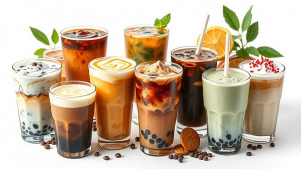 Assorted beverages illustrating current global beverage trends.