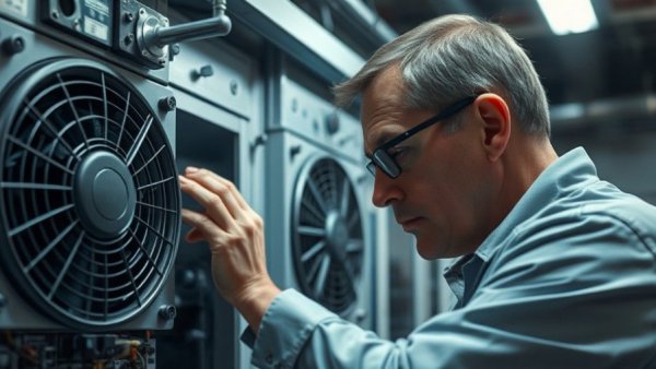 Technician servicing commercial refrigeration unit with CO₂ vs A2Ls context.