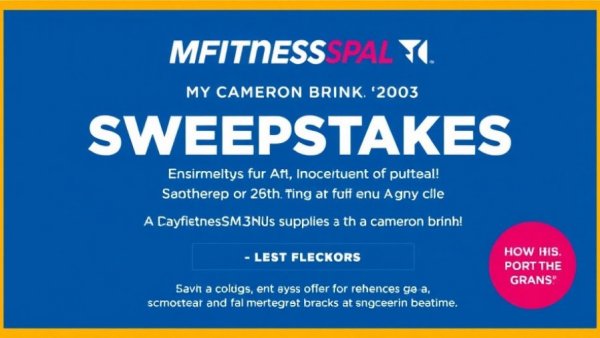 MYFITNESSPAL x CAMERON BRINK SWEEPSTAKES