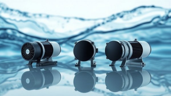 Modern Ghost Mini Pumps for Mini-Splits, sleek design, water background.