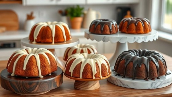 Assortment of Nothing Bundt Cakes showcasing various flavors.