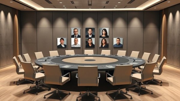 Roundtable setup for 2026 distribution trends featuring experts and modern conference design