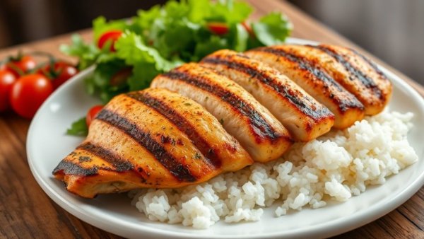 Mo’ Bettahs Hawaiian Comfort Food meal with chicken, rice, salad.