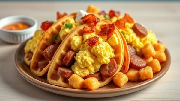 Huddle House MVP lineup with waffle tacos and crispy tots.