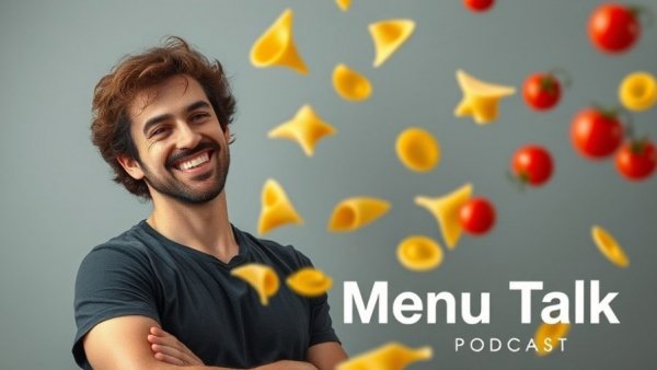 Mexican spirits expert in energetic 'Menu Talk' podcast visual.