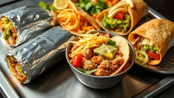 Chipotle menu innovation with burrito bowl and tacos.