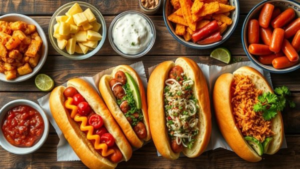 Mouthwatering hot dogs and sides symbolizing Dog Haus growth and expansion.