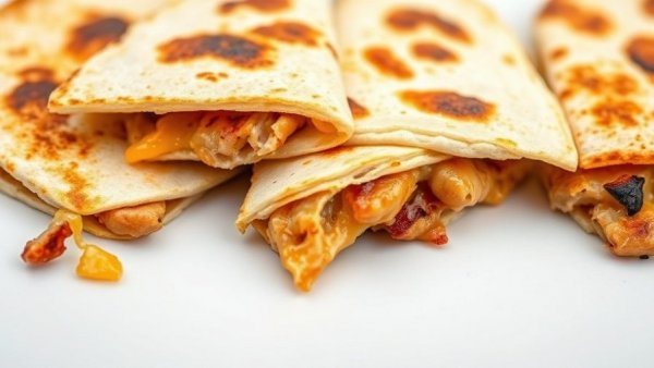 Del Taco Spicy Jack Quesadillas with gooey cheese and chicken.