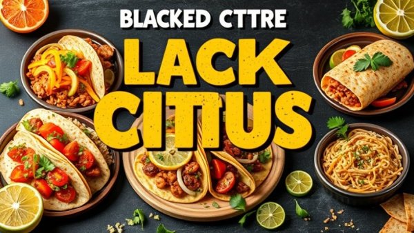 Baja Fresh Blackened Citrus Menu bright image with taco combo, burrito, and bowl.