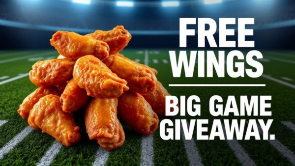Sam Adams Beer Cheese promotion featuring '5 Free Wings' offer.