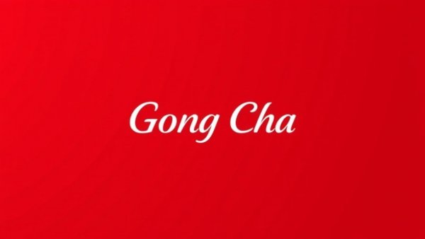 Gong Cha logo on red background for ambassadorship.