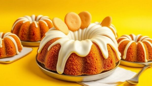 Enticing Nothing Bundt Cakes with rich frosting and wafers.