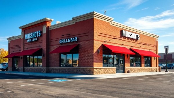 Newly built Mugshots Grill & Bar showcasing expansion in Tennessee.