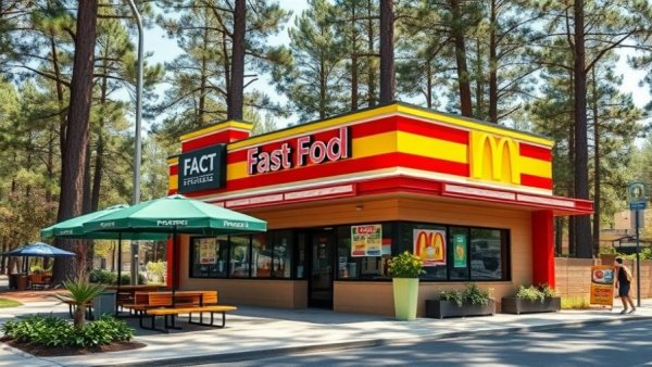 Fast food restaurant exterior highlighting merchant cash advances.