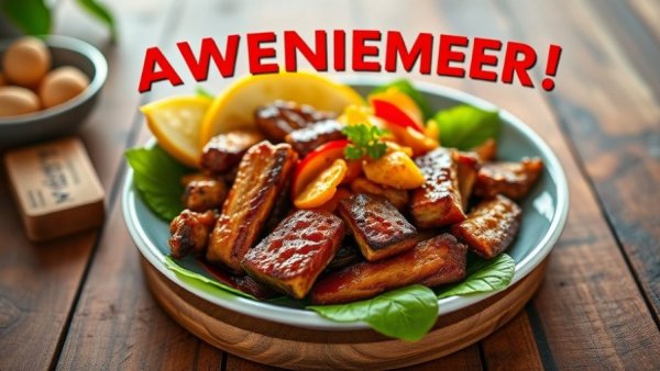 Ono Hawaiian BBQ Barstow opening announcement with delicious BBQ plate.