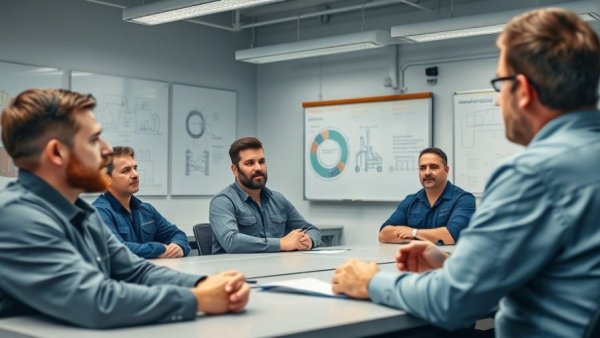 Instructor teaching HVACR technicians in classroom setting, gamified training focus.