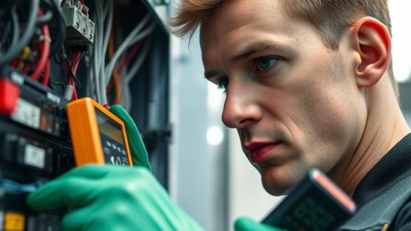 Technician inspecting electrical panel for EPA Audit Preparation for HVAC Businesses.