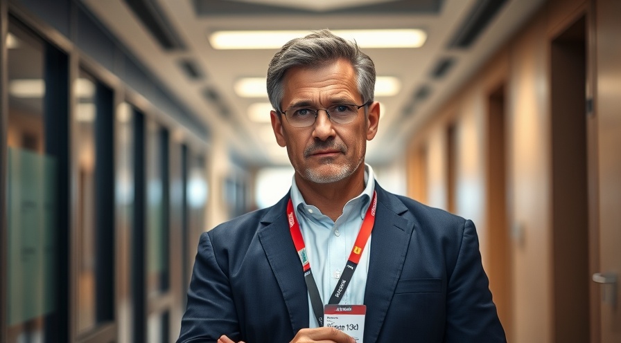 Confident middle-aged HVAC professional at HVAC conference 2023, showcasing networking opportunities.