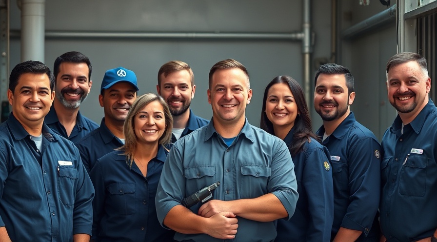 Diverse HVAC technicians showcasing pride in their legacy, reflecting HVAC history and innovations.