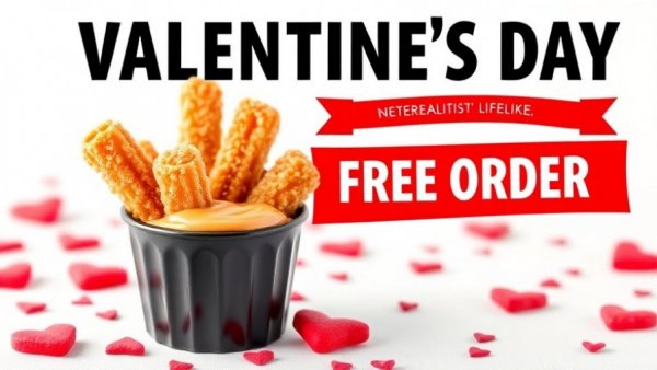 Chronic Tacos Valentine's Day promotion for free churro bites.
