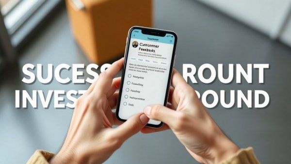 Customer feedback app on smartphone illustrating technology investment.