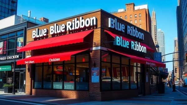 Wonder acquires Blue Ribbon Fried Chicken storefront corner view.
