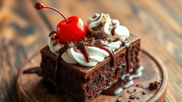 Shoney’s Valentine's Day promotion dessert, chocolate cake with whipped cream.
