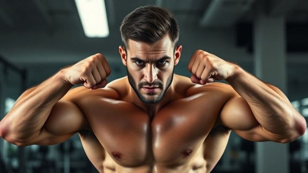 Man demonstrating face pulls for shoulder health at the gym.
