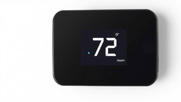 Sleek ecobee Smart Thermostat Lite showing 72 degrees on a white background.