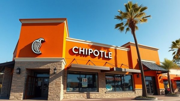 Modern Chipotle exterior appealing to higher-income diners in a vibrant setting.