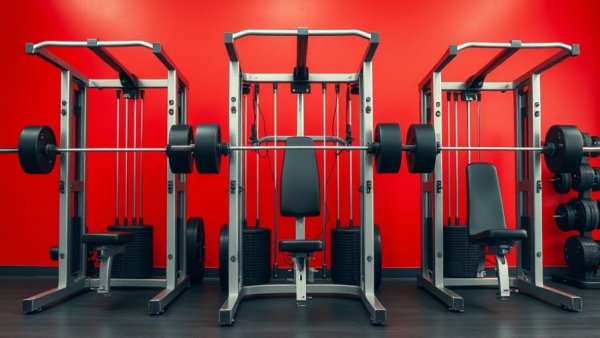 Modern Smith machines for home gym use, versatile and sturdy.