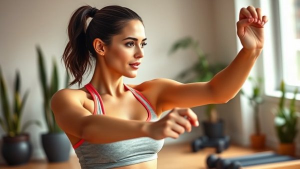 Benefits of Pilates: Woman practicing Pilates indoors.