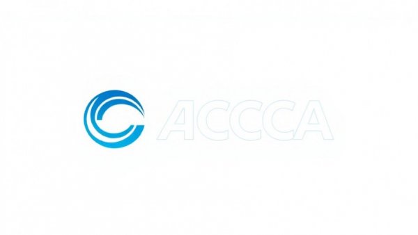 ACCA logo with abstract wave design