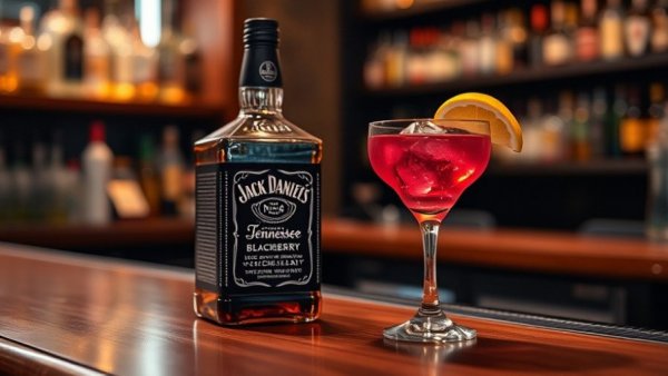 New bar menu items: Jack Daniel's Tennessee Blackberry and cocktail.